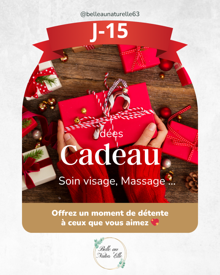 Noël bon carte cadeau institut de beauté belleaunaturelle63 clermont ferrand