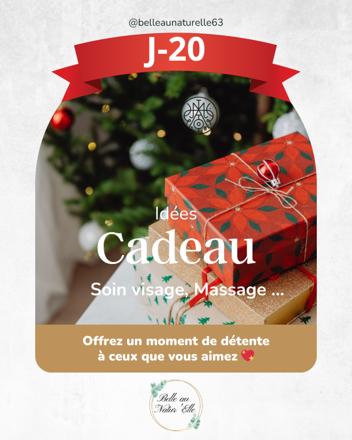 Noël idées carte cadeau institut de beauté belleaunaturelle63 clermont ferrand