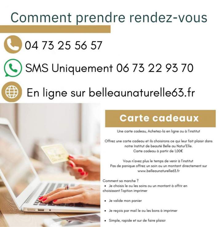 Nos brochure en soins de corps Clermont Ferrand