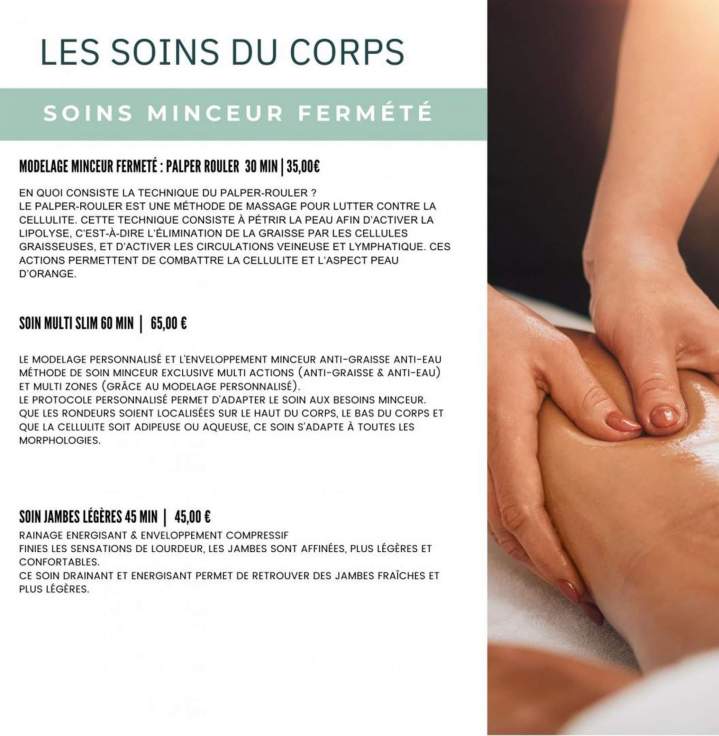 Nos plaquette en soins de visages Clermont Ferrand